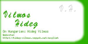 vilmos hideg business card